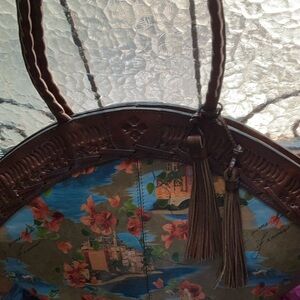 Patricia Nash leather bag with handles and dust bag.